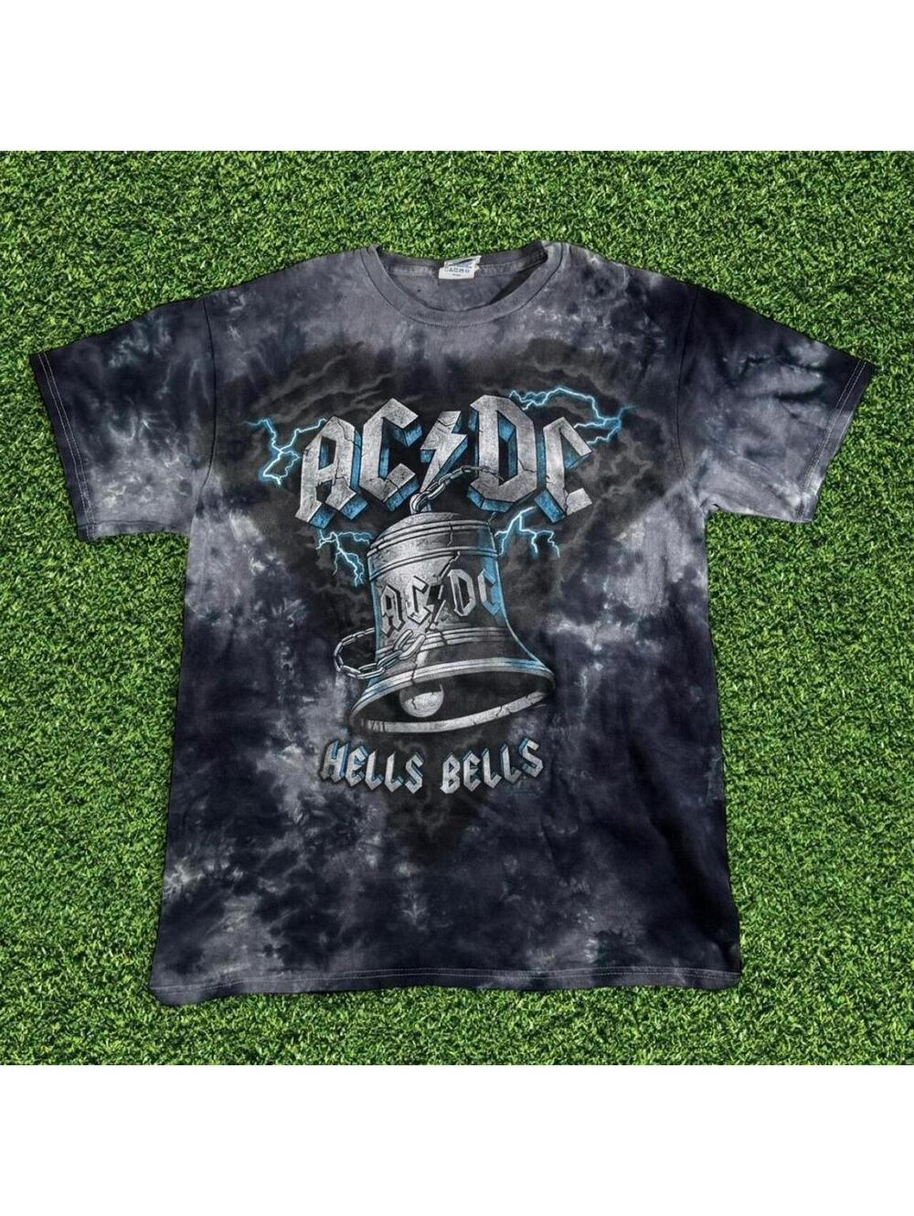 Vintage Tie Dye AC/DC Ring the Bells T-Shirt Delta Tag Size M